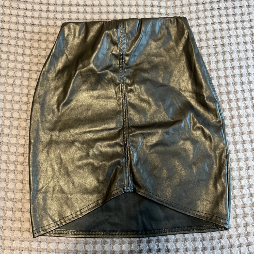 Faux Leather Mini Skirt